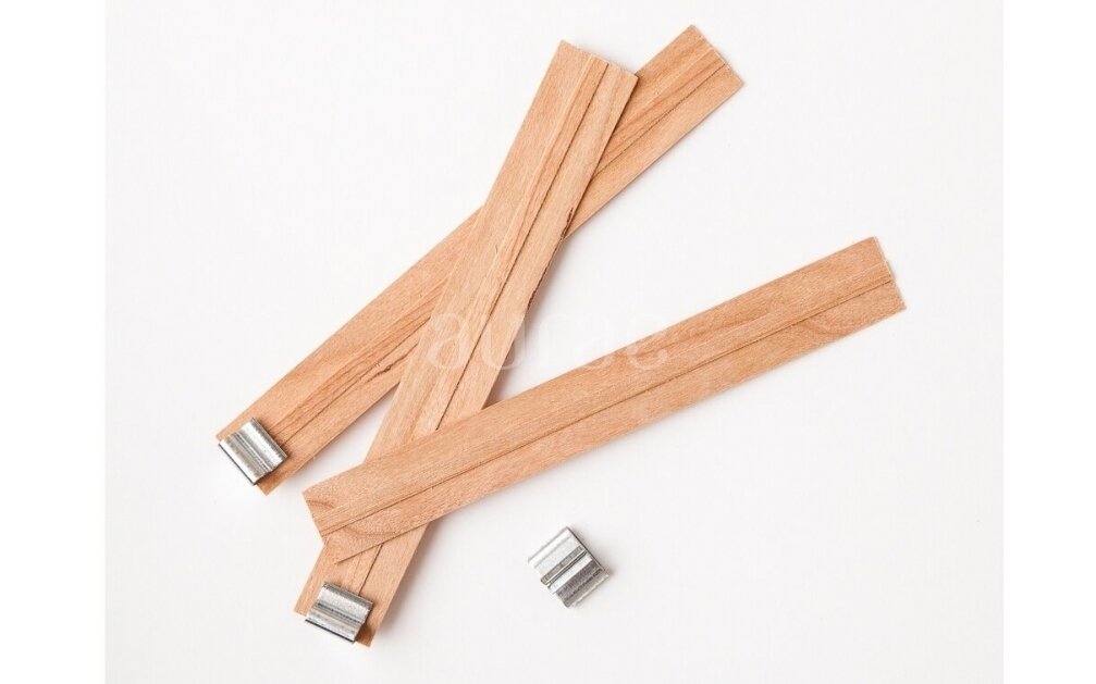 Wooden Wick "Crackling Booster Wick .04", Size 22.2 mm / 127 mm with Holders 1 Wooden Wick "Crackling Booster Wick .04", Size 22.2 mm / 127 mm with Holders 1