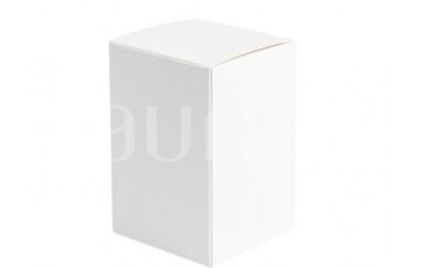 Baltos spalvos "Soft touch" dėžutė Aurae stiklinei 200 ml 2