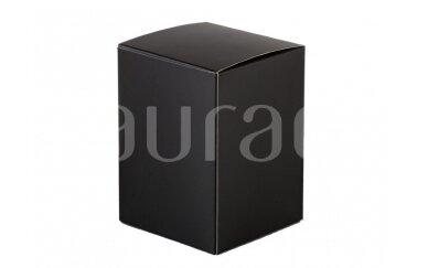 Juodos spalvos "Soft touch" dėžutė Aurae stiklinei 200 ml 2