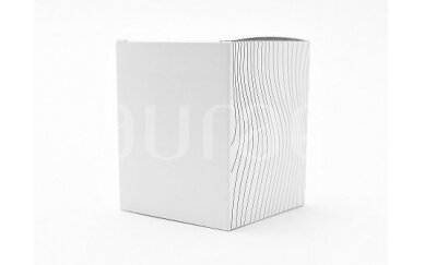 Baltos spalvos dėžutė su raštais Aurae stiklinei 290 ml 2