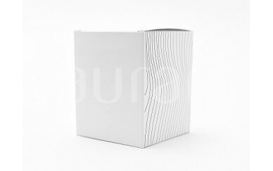 Baltos spalvos dėžutė su raštais Aurae stiklinei 290 ml 3