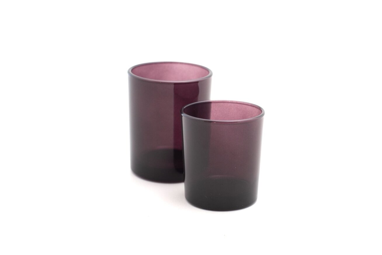 Violeta caurspīdīgas stikla glāzes 200 ml 1