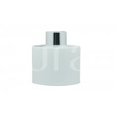 White round bottle for home fragrances with a silver cap 100 ml