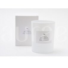 Baltos spalvos "Soft touch" dėžutė Aurae stiklinei 200 ml
