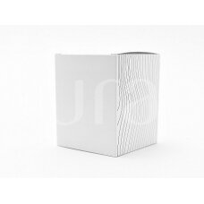 Baltos spalvos dėžutė su raštais Aurae stiklinei 290 ml