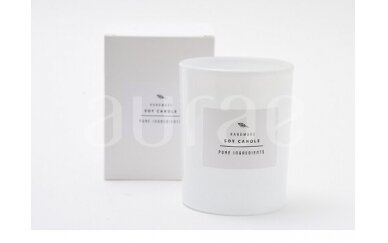 Baltos spalvos "Soft touch" dėžutė Aurae stiklinei 290 ml 1