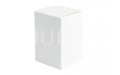 Baltos spalvos "Soft touch" dėžutė Aurae stiklinei 290 ml