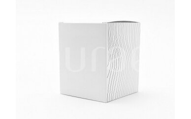 Baltos spalvos dėžutė su raštais Aurae stiklinei 290 ml
