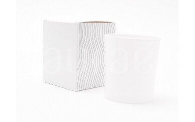 Baltos spalvos dėžutė su raštais Aurae stiklinei 200 ml 1
