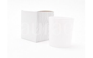 Baltos spalvos dėžutė su raštais Aurae stiklinei 290 ml 1