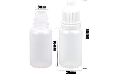 Bottles with dropper 10 ml, 10 pcs
