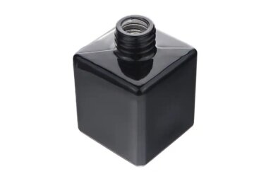 Pudele  mājas smaržām, kubs, MELNS spīdīgs 100 ml
