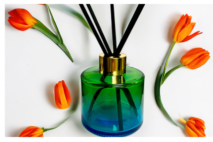 Apaļa pudele mājas smaržām, Good vibes Intense GREEN 100 ml 2
