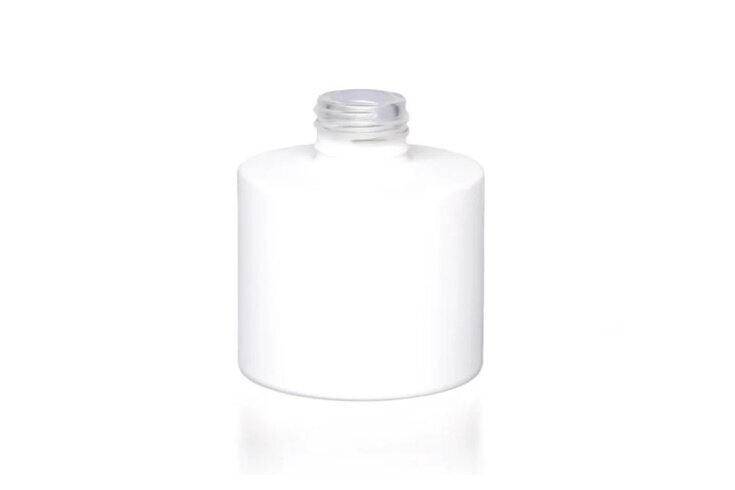 Pudele  mājas smaržām, apaļa, BALTS spīdīgs100 ml