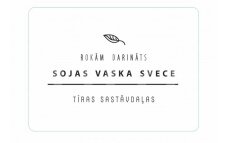 Etiketė "Soy Wax Candle" latvių kalba
