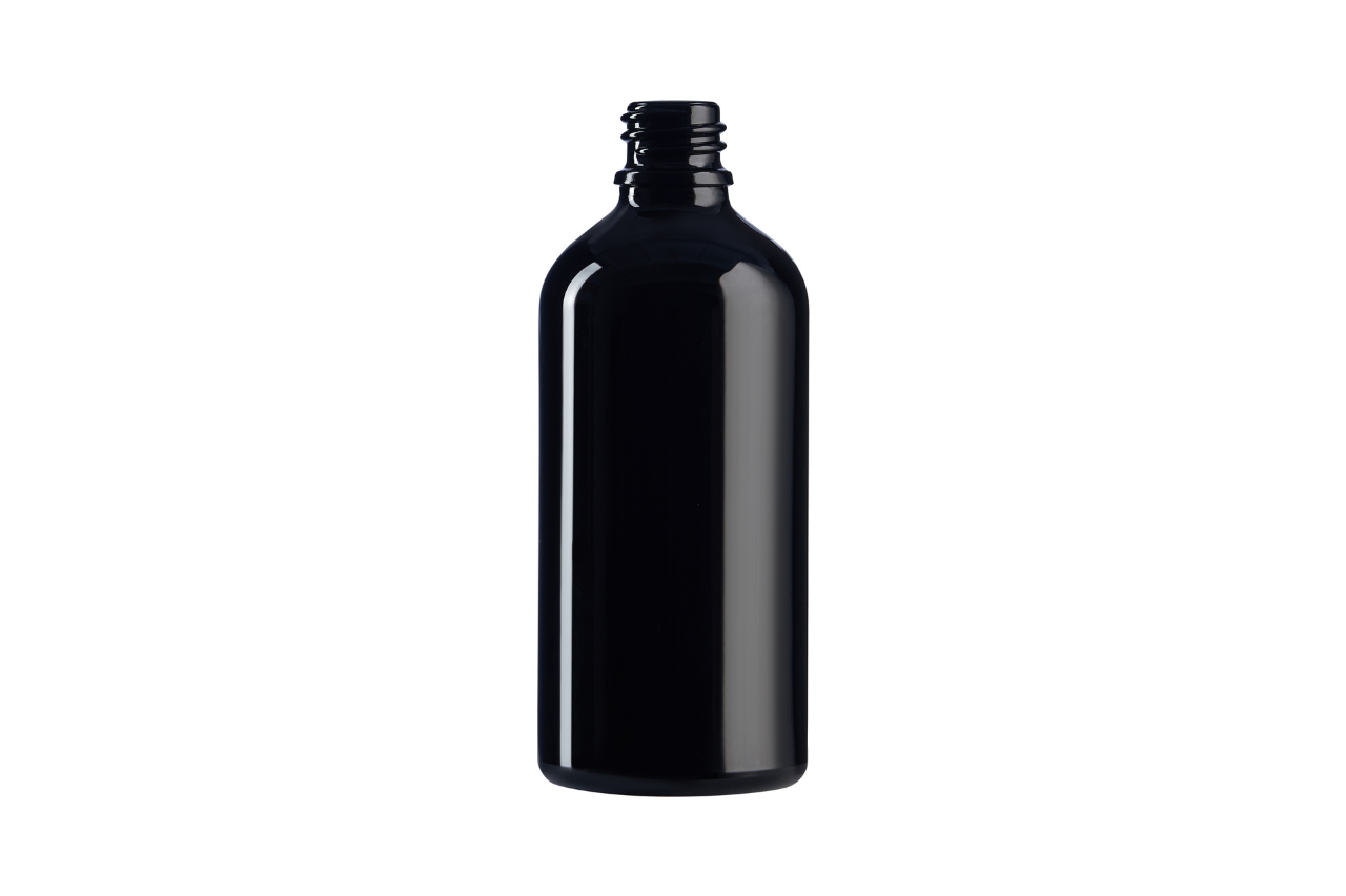 Melnas stikla pudeles 100 ml