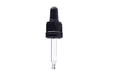 Melna pipete ar garantijas gredzenu DIN18, garums - 58 mm, 10 ml