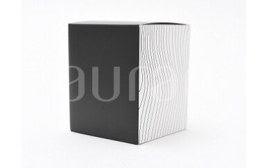 Juodos spalvos dėžutė  su raštais Aurae stiklinei 290 ml
