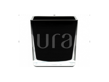 Square Black Glass 8x8 cm, 300 ml