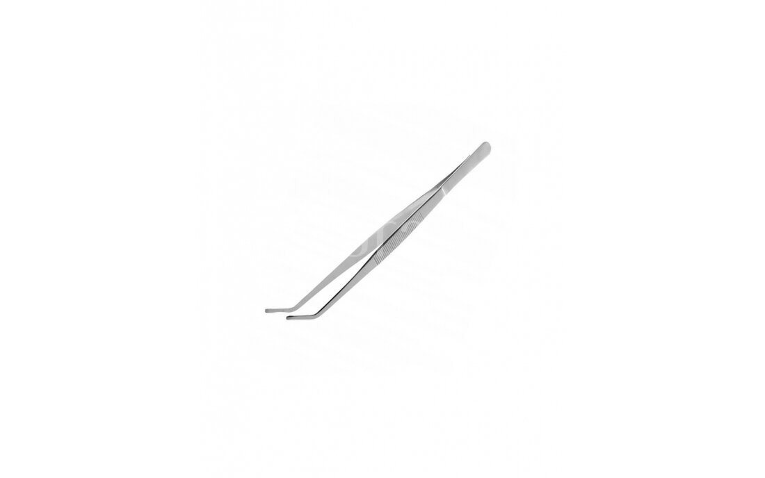 Curved metal tweezers