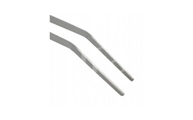 Curved metal tweezers