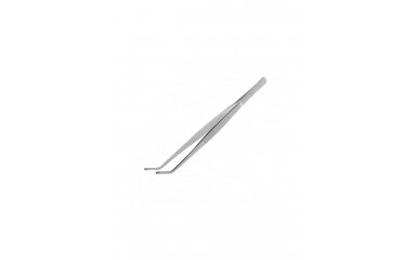 Curved metal tweezers