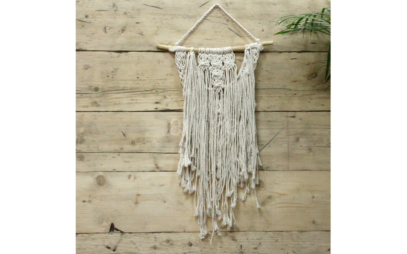 Macramé technika pintos sienų dekoracijos „Palaiminimas“ Macramé technika pintos sienų dekoracijos „Palaiminimas“