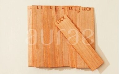 Wooden Wick  "Crackling Word Wick LUCK .03", Size 15,9 mm / 79,4 mm