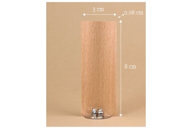 Koka WAWE Wick ar turētāju 8x3x0.06 Koka WAWE Wick ar turētāju 8x3x0.06