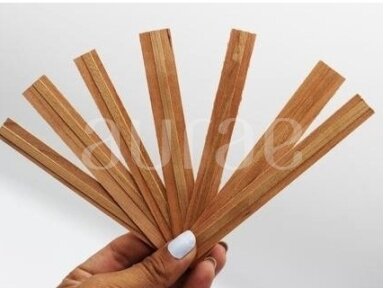 Wooden Wicks "Crackling Booster Wick .04", Size 25.4 mm / 152.4 mm With Holders