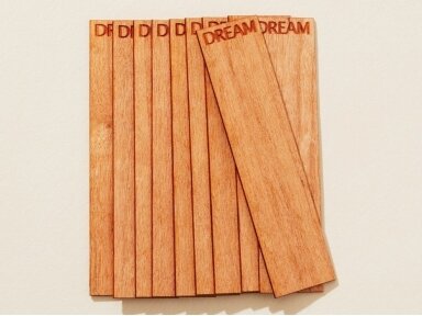 Wooden Wick "Crackling Word Wick DREAM .04", Size 15,875 mm / 79,37 mm WITHOUT HOLDERS Wooden Wick "Crackling Word Wick DREAM .04", Size 15,875 mm / 79,37 mm WITHOUT HOLDERS