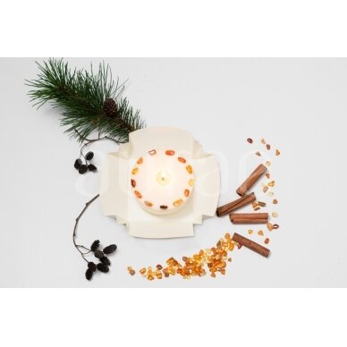 Natural Soy Wax Candle With Amber Pieces 250 g 4