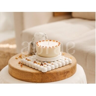 Natural Soy Wax Candle With Amber Pieces 250 g 1