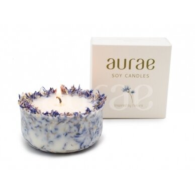 Natural Soy Wax Candle With Cornflower Petals 250 g 2