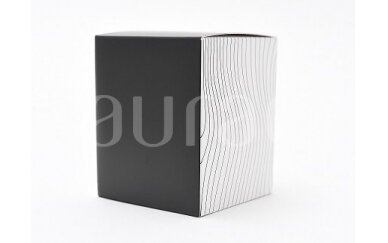 Juodos spalvos su raštais dėžutė Aurae stiklinei 200 ml 2