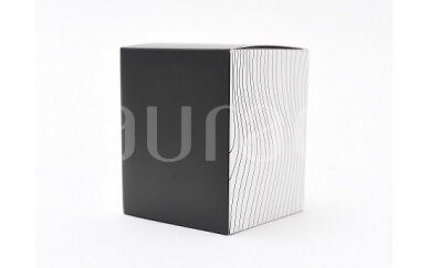 Juodos spalvos dėžutė  su raštais Aurae stiklinei 290 ml 2