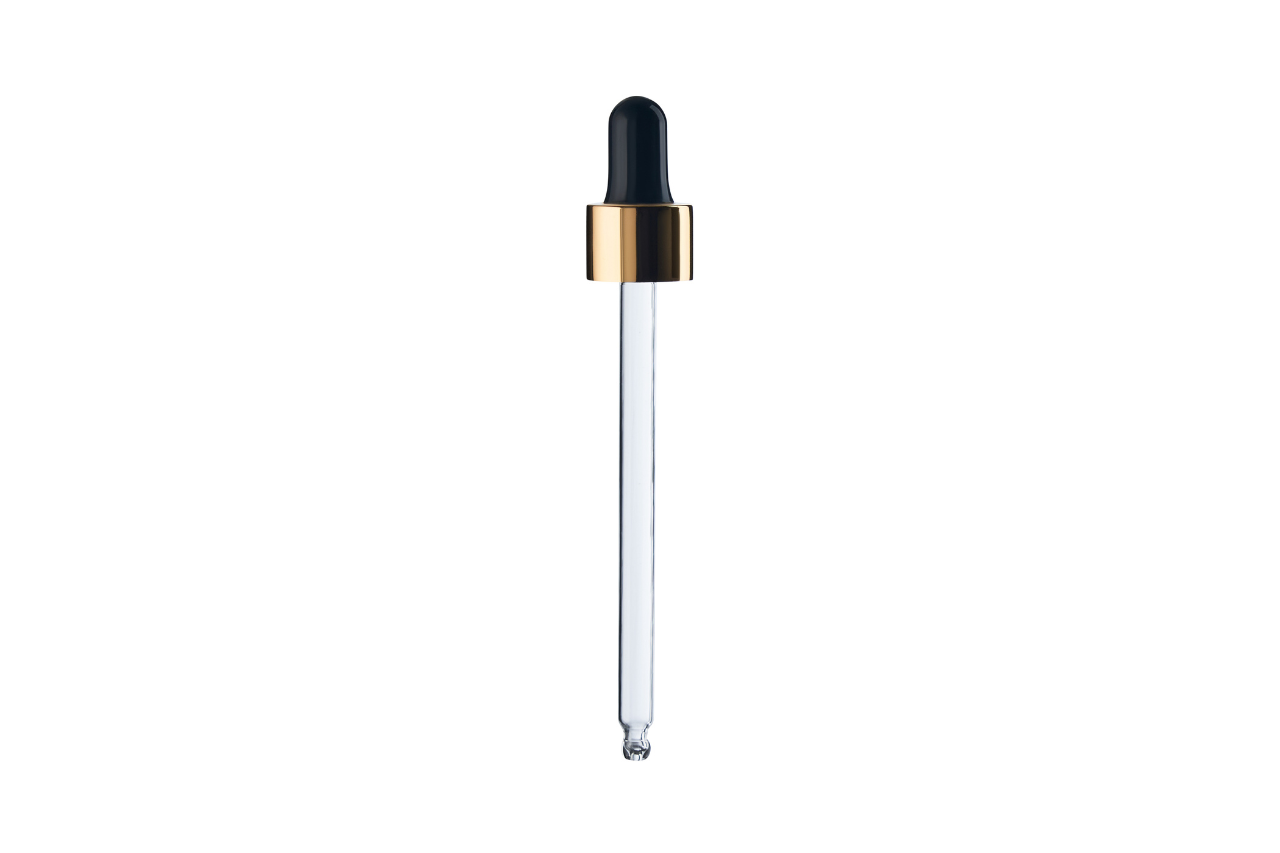 Melna pipete ar zelta krāsas gredzenu DIN18, garums - 110 mm, 100 ml Melna pipete ar zelta krāsas gredzenu DIN18, garums - 110 mm, 100 ml