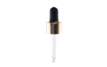 Black pipette with golden colour ring DIN18, tube length - 58 mm, 10 ml