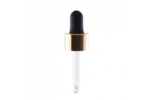 Melna pipete ar zelta krāsas gredzenu DIN18, garums - 58 mm, 10 ml