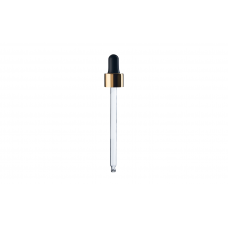 Black pipette with golden colour ring 18/410, tube length - 110 mm, 100 ml