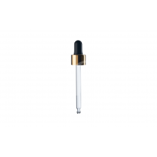 Black pipette with golden colour ring 18/410, tube length - 77 mm, 30 ml