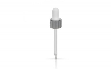 White pipette with silver colour ring DIN18, tube length - 58 mm, 10 ml White pipette with silver colour ring DIN18, tube length - 58 mm, 10 ml