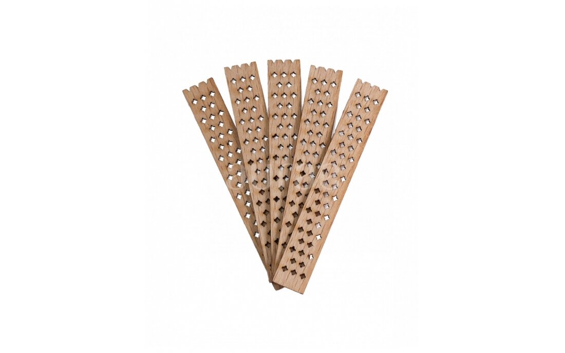 Patterned wooden wicks WITHOUT HOLDERS 8x1.2x0.1