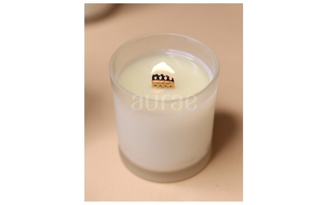 Patterned wooden wicks WITHOUT HOLDERS 8x1.5x0.1 2