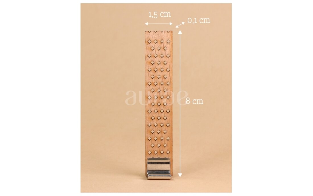 Patterned wooden wicks WITHOUT HOLDERS 8x1.5x0.1 1
