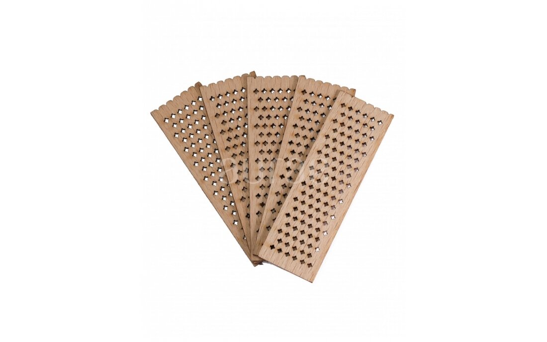 Patterned wooden wicks WITHOUT HOLDERS 8x2.5x0.1