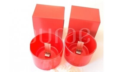 Raudonos spalvos dėžutė Aurae raudonai stiklinei 140 ml 2