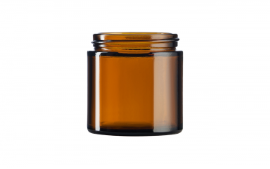 Brown glass jar 120 ml 58/R3