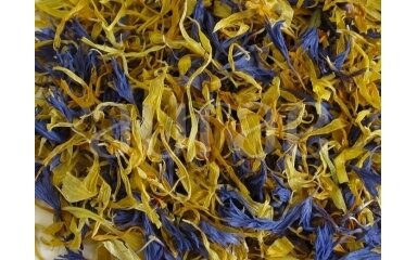 A Mixture of Cornflower and Marigold Petals