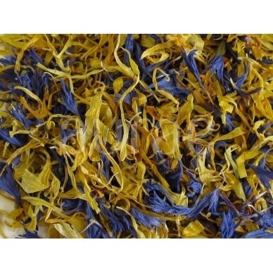 A Mixture of Cornflower and Marigold Petals